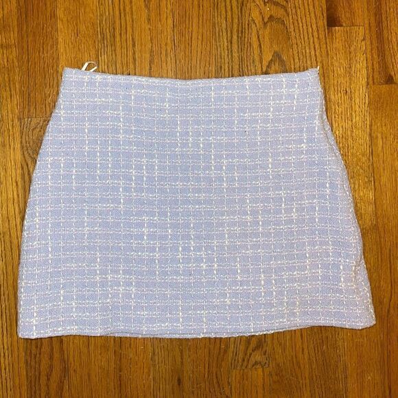 Zara Tweed Gingham Mini Skirt - Picture 8 of 11